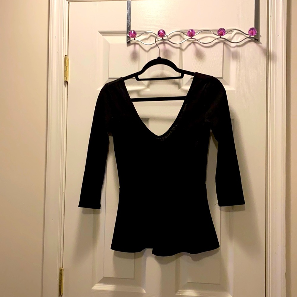 Black Peplum Top